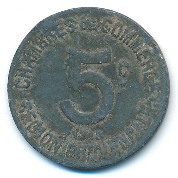 Франция, 5 сантимов (1918 г.)