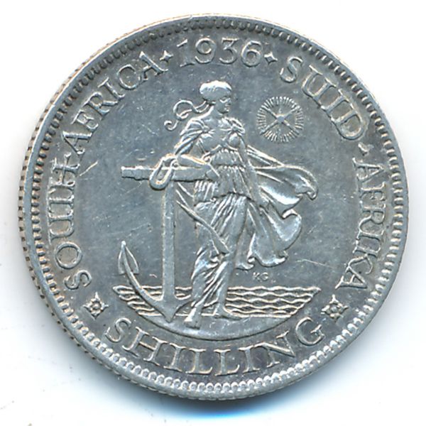 ЮАР, 1 шиллинг (1936 г.)