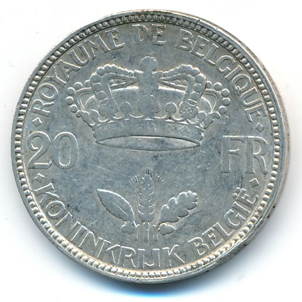 Бельгия, 20 франков (1935 г.)