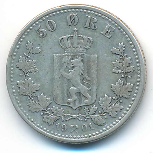 Норвегия, 50 эре (1901 г.)