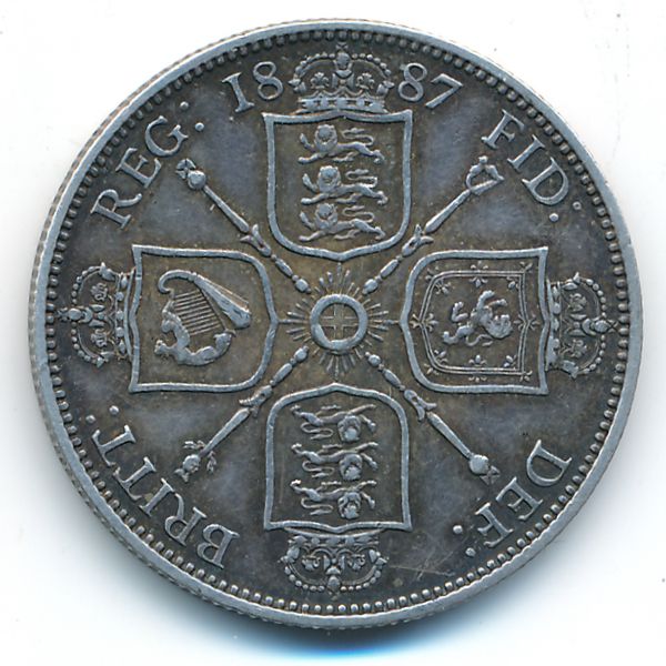 Великобритания, 1 флорин (1887 г.)