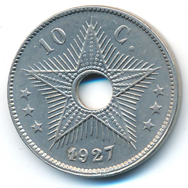Бельгийское Конго, 10 сентим (1927 г.)