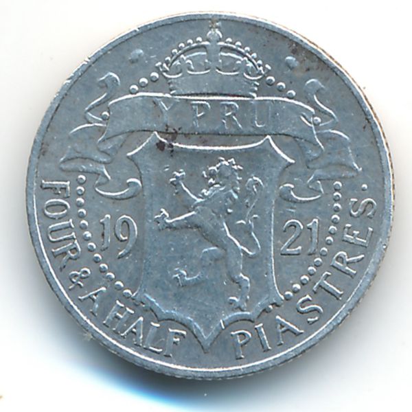Кипр, 4 1/2 пиастра (1921 г.)