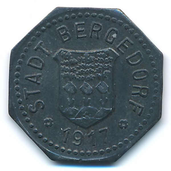 Бергедорф., 5 пфеннигов (1917 г.)