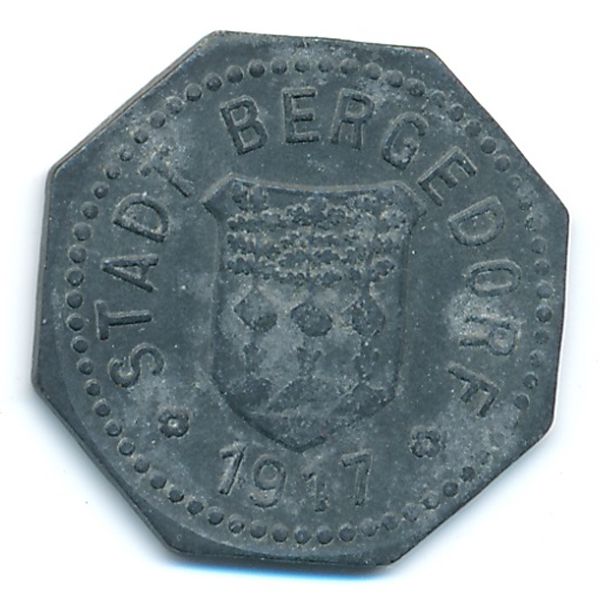 Бергедорф., 5 пфеннигов (1917 г.)
