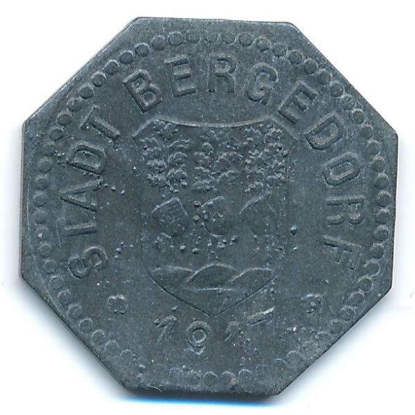 Бергедорф., 20 пфеннигов (1917 г.)