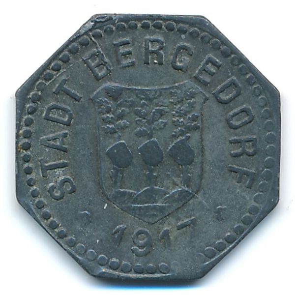 Бергедорф., 20 пфеннигов (1917 г.)