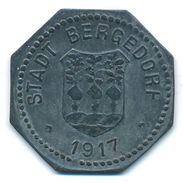 Бергедорф., 50 пфеннигов (1917 г.)