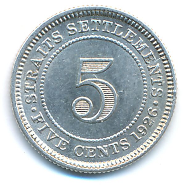 Стрейтс-Сетлментс, 5 центов (1926 г.)