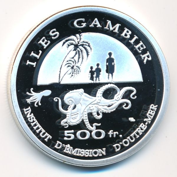 Гамбье., 500 франков (2014 г.)