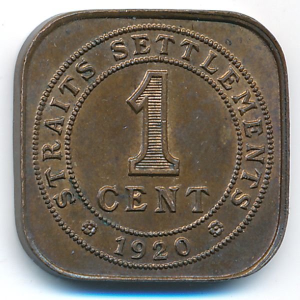 Стрейтс-Сетлментс, 1 цент (1920 г.)