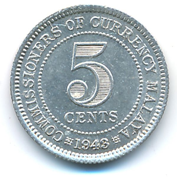 Малайя, 5 центов (1943 г.)