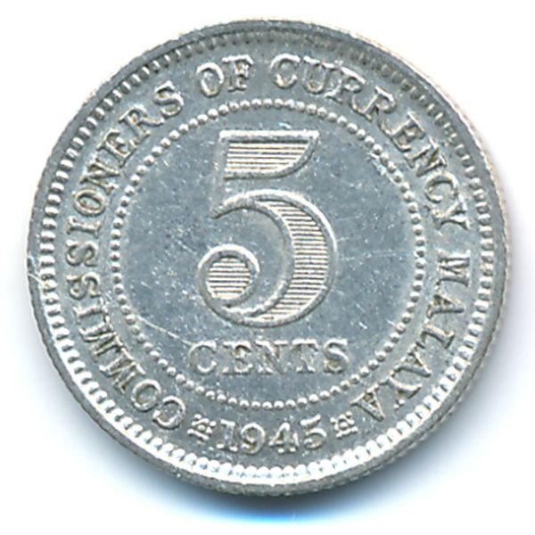Малайя, 5 центов (1945 г.)