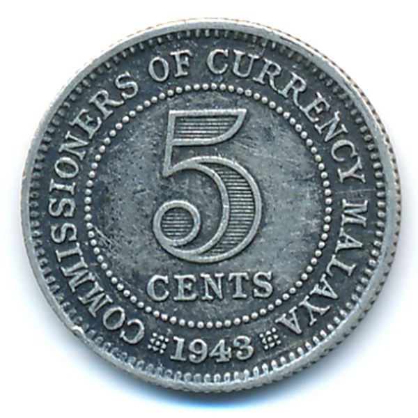 Малайя, 5 центов (1943 г.)