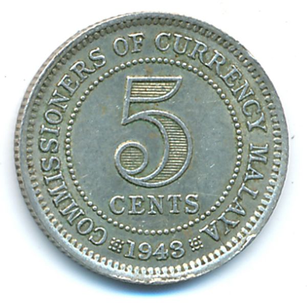 Малайя, 5 центов (1943 г.)