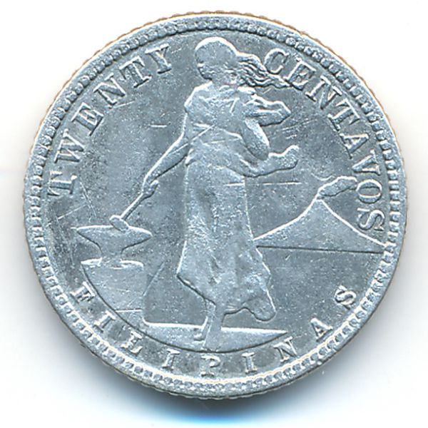 Филиппины, 20 сентаво (1917 г.)