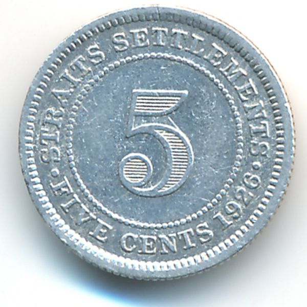 Стрейтс-Сетлментс, 5 центов (1926 г.)