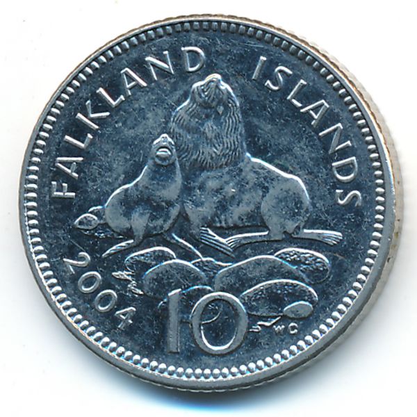 Фолклендские острова, 10 пенсов (2004 г.)