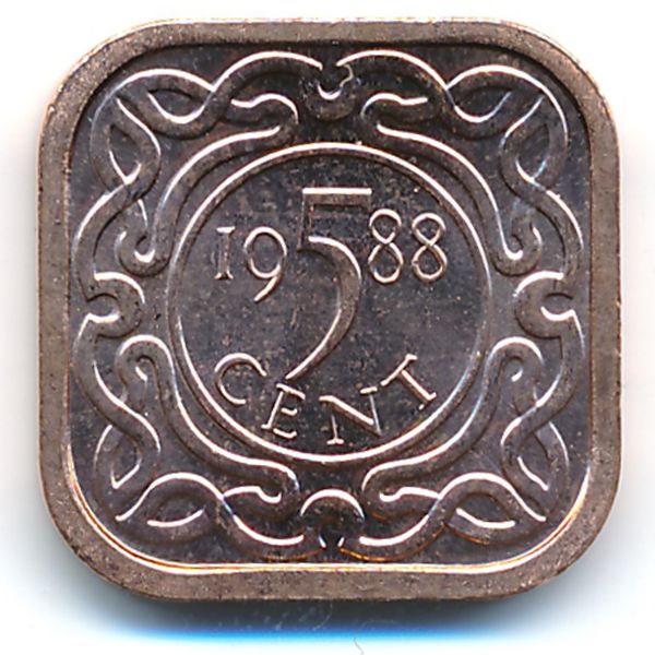 Суринам, 5 центов (1988 г.)