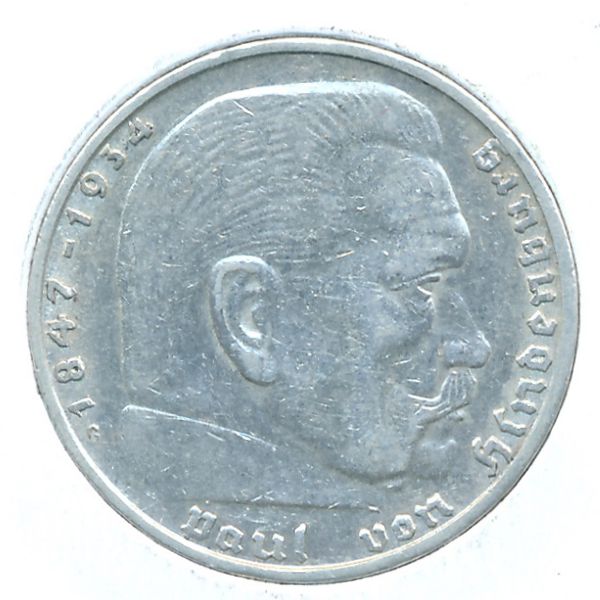 Третий Рейх, 2 рейхсмарки (1936 г.)