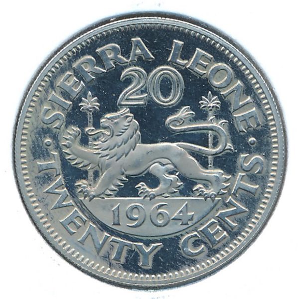 Сьерра-Леоне, 20 центов (1964 г.)