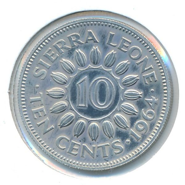 Сьерра-Леоне, 10 центов (1964 г.)
