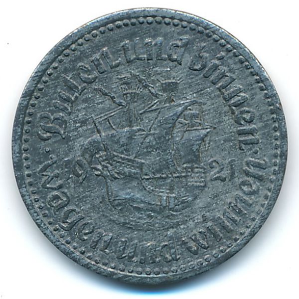 Бремен., 50 пфеннигов (1921 г.)