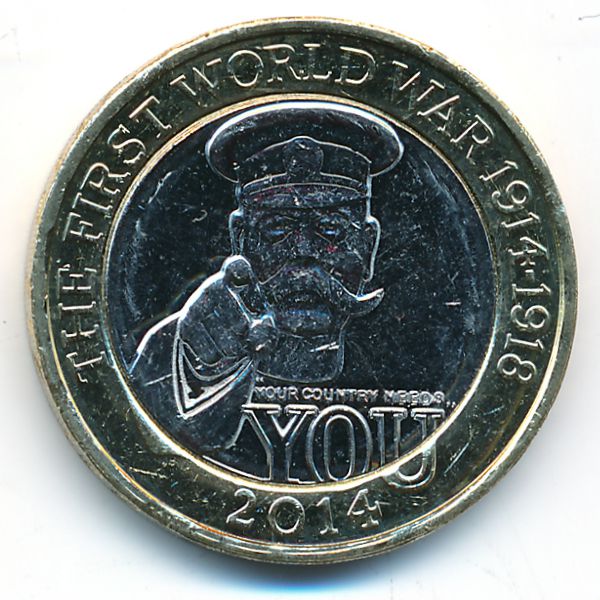 Великобритания, 2 фунта (2014 г.)
