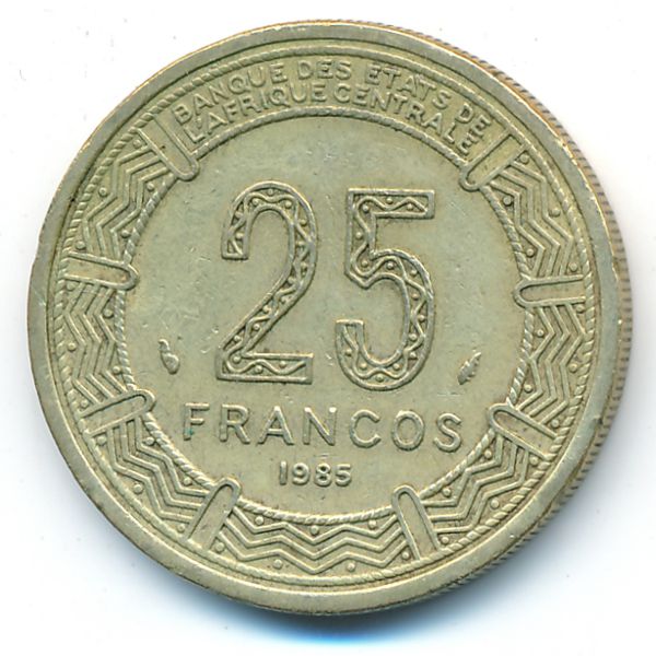 Экваториальная Гвинея, 25 франков (1985 г.)