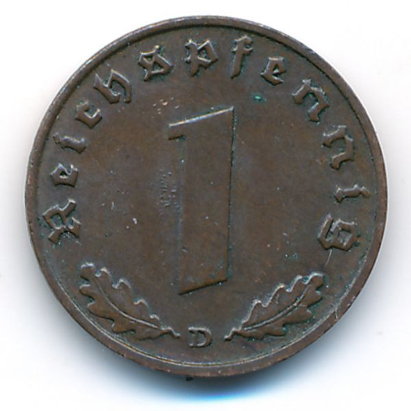 Третий Рейх, 1 рейхспфенниг (1939 г.)
