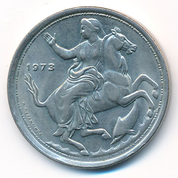 Греция, 20 драхм (1973 г.)