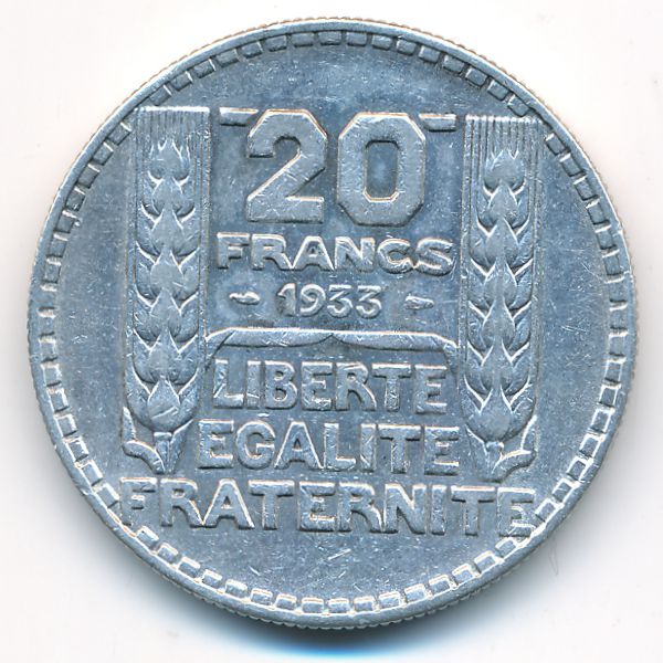 Франция, 20 франков (1933 г.)