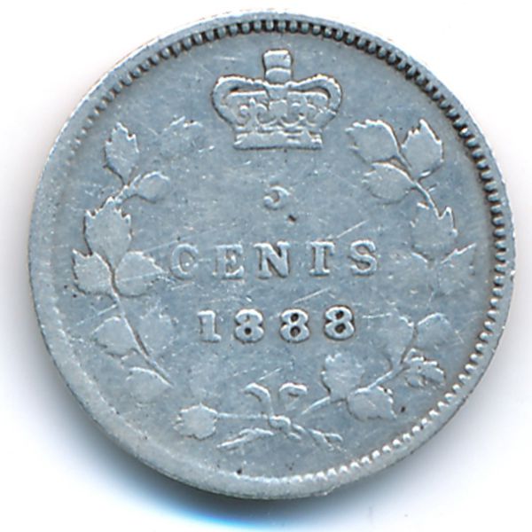 Канада, 5 центов (1888 г.)