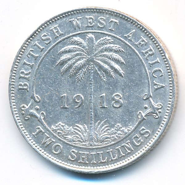 Британская Западная Африка, 2 шиллинга (1918 г.)