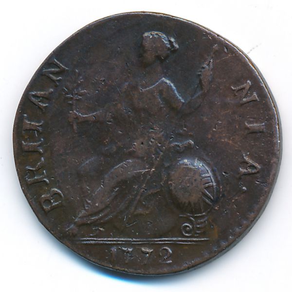 Великобритания, 1/2 пенни (1772 г.)