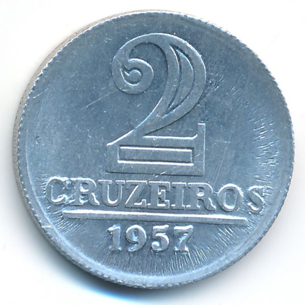 Бразилия, 2 крузейро (1957 г.)