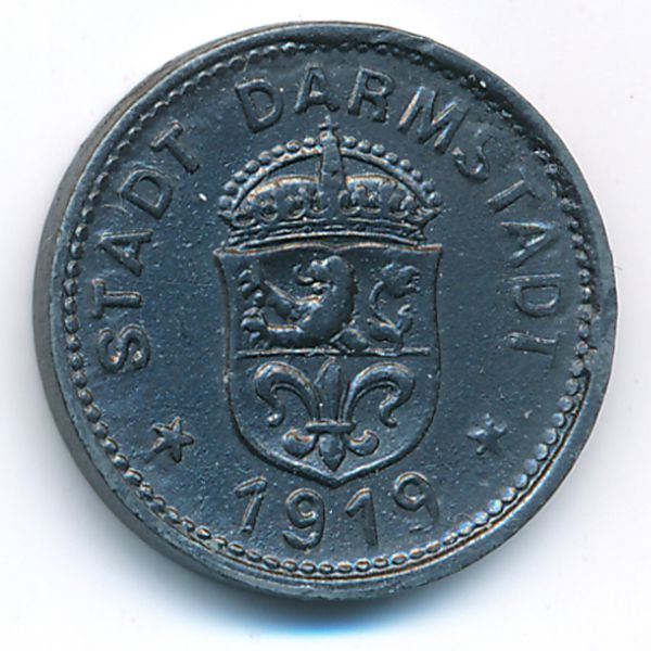 Дармштадт., 10 пфеннигов (1919 г.)