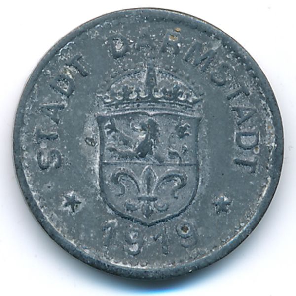 Дармштадт., 10 пфеннигов (1919 г.)