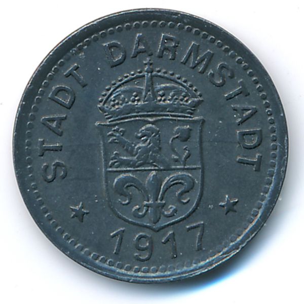 Дармштадт., 10 пфеннигов (1917 г.)