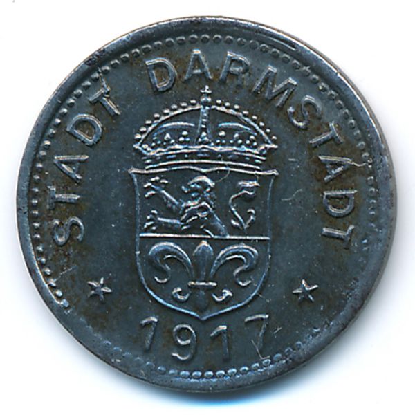 Дармштадт., 10 пфеннигов (1917 г.)