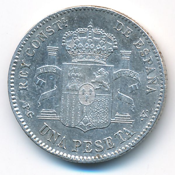 Испания, 1 песета (1896 г.)