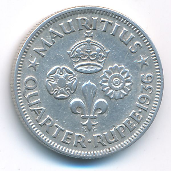 Маврикий, 1/4 рупии (1936 г.)