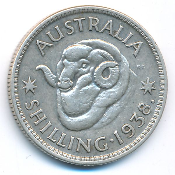 Австралия, 1 шиллинг (1938 г.)