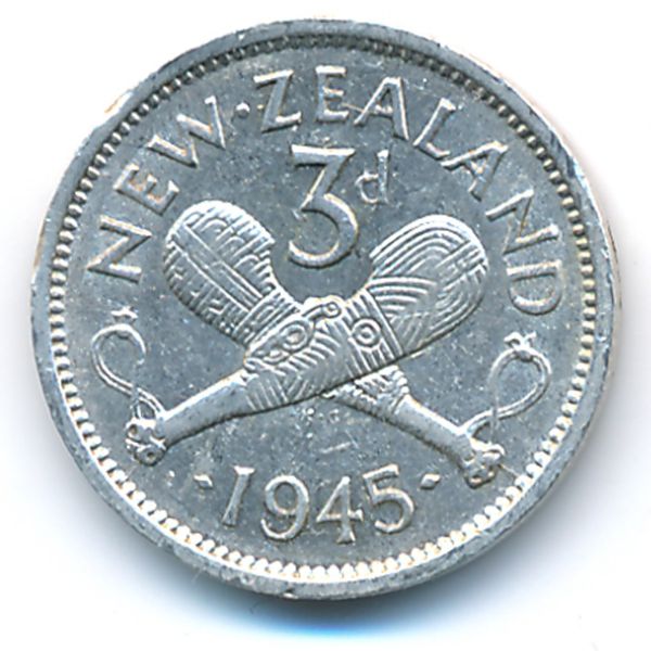 Новая Зеландия, 3 пенса (1945 г.)