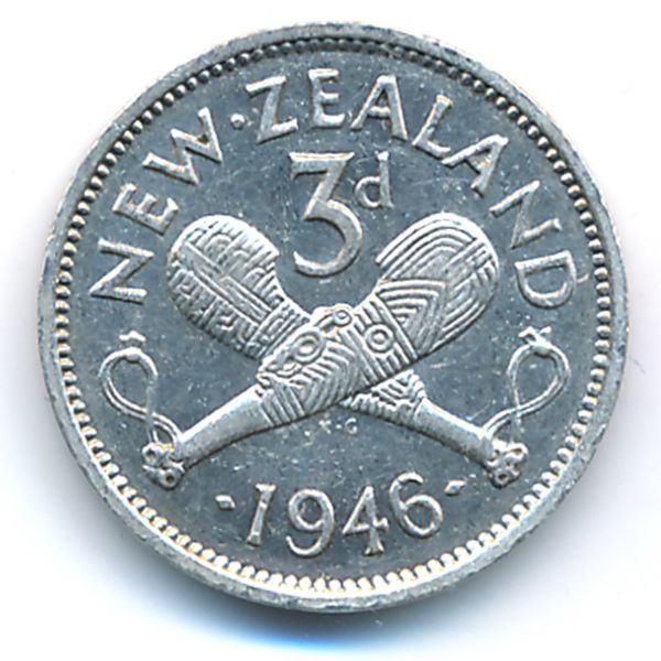 Новая Зеландия, 3 пенса (1946 г.)