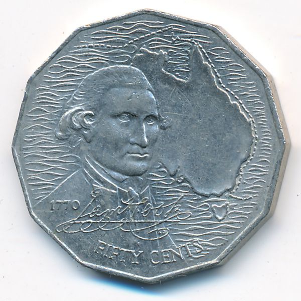 Австралия, 50 центов (1970 г.)