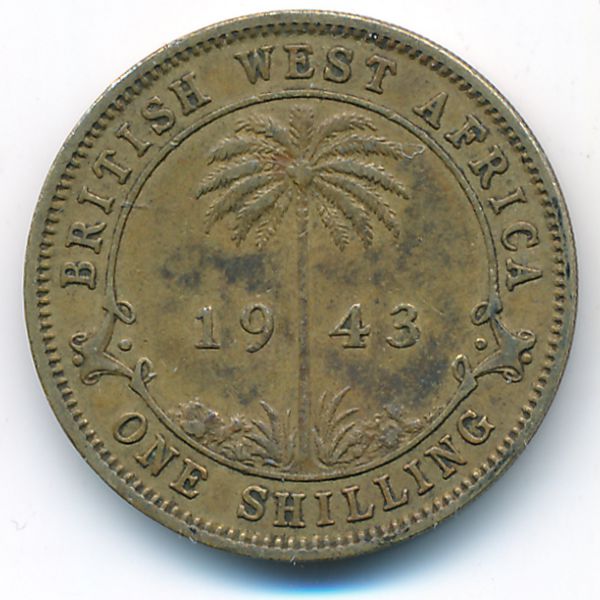 Британская Западная Африка, 1 шиллинг (1943 г.)