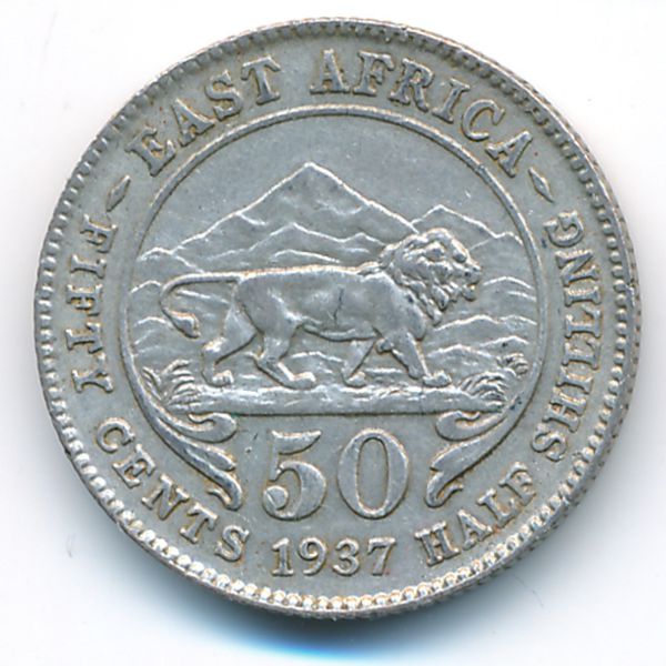 Восточная Африка, 50 центов (1937 г.)