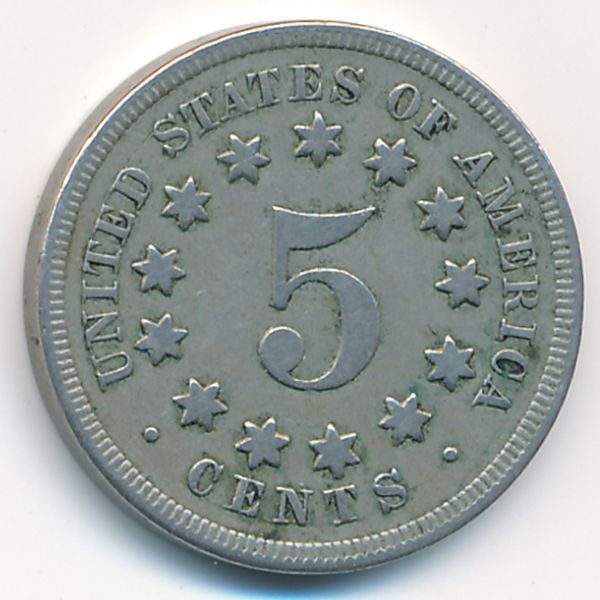 США, 5 центов (1868 г.)