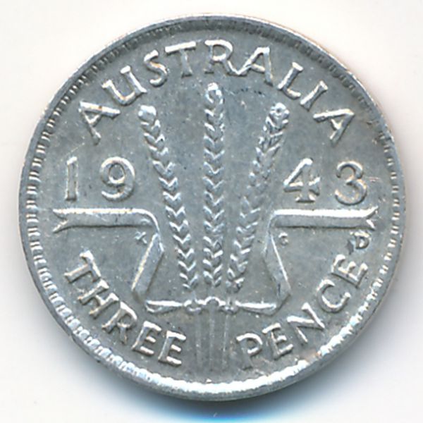 Австралия, 3 пенса (1943 г.)